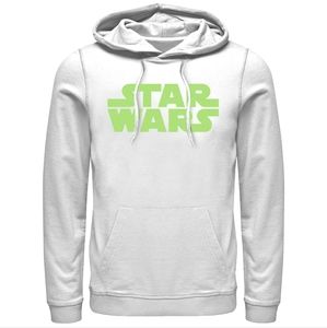 Men's Star Wars: The Empire Strikes Back Green Logo Poster Pull Over Hoodie LG